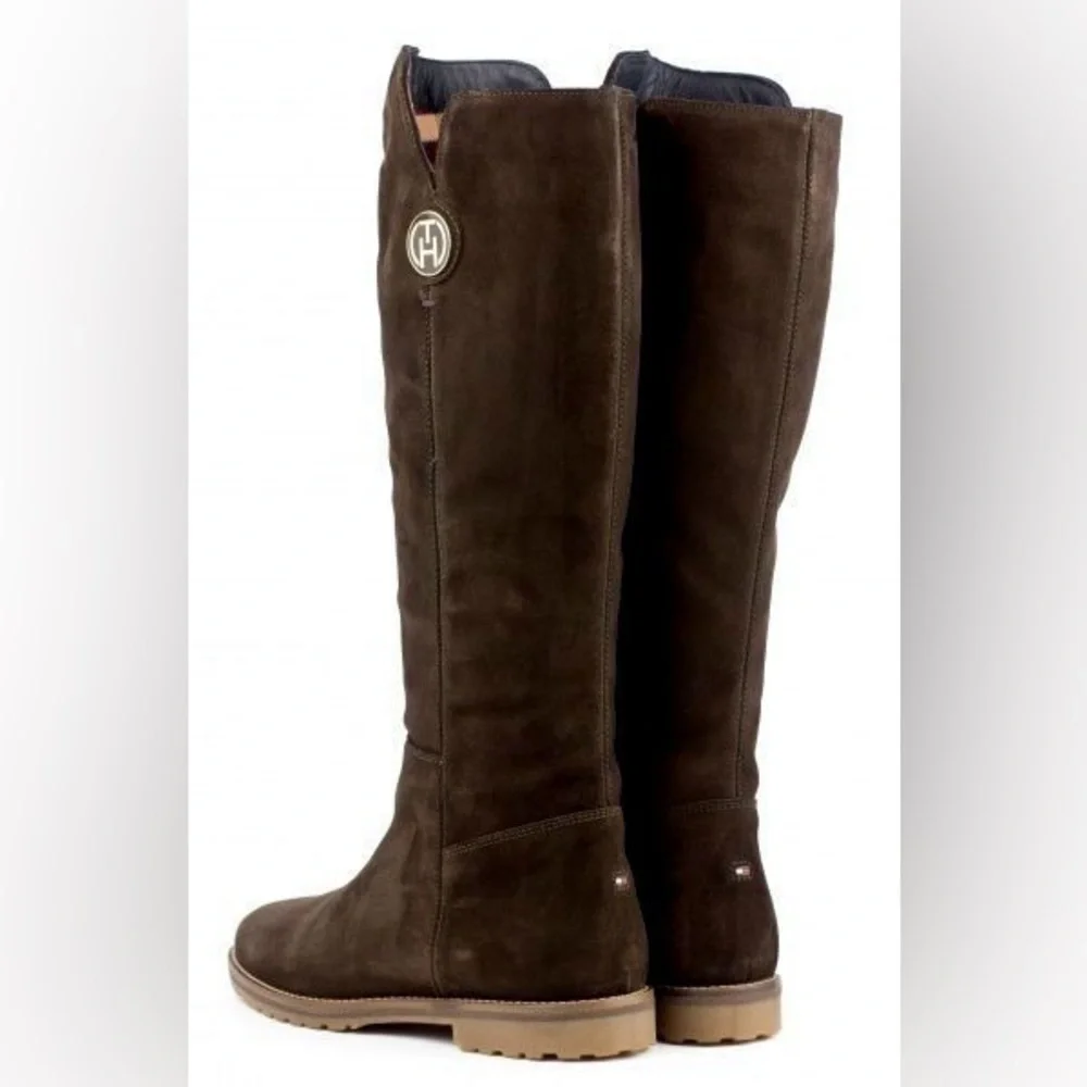 New Women Tommy Hilfiger Brown Boot